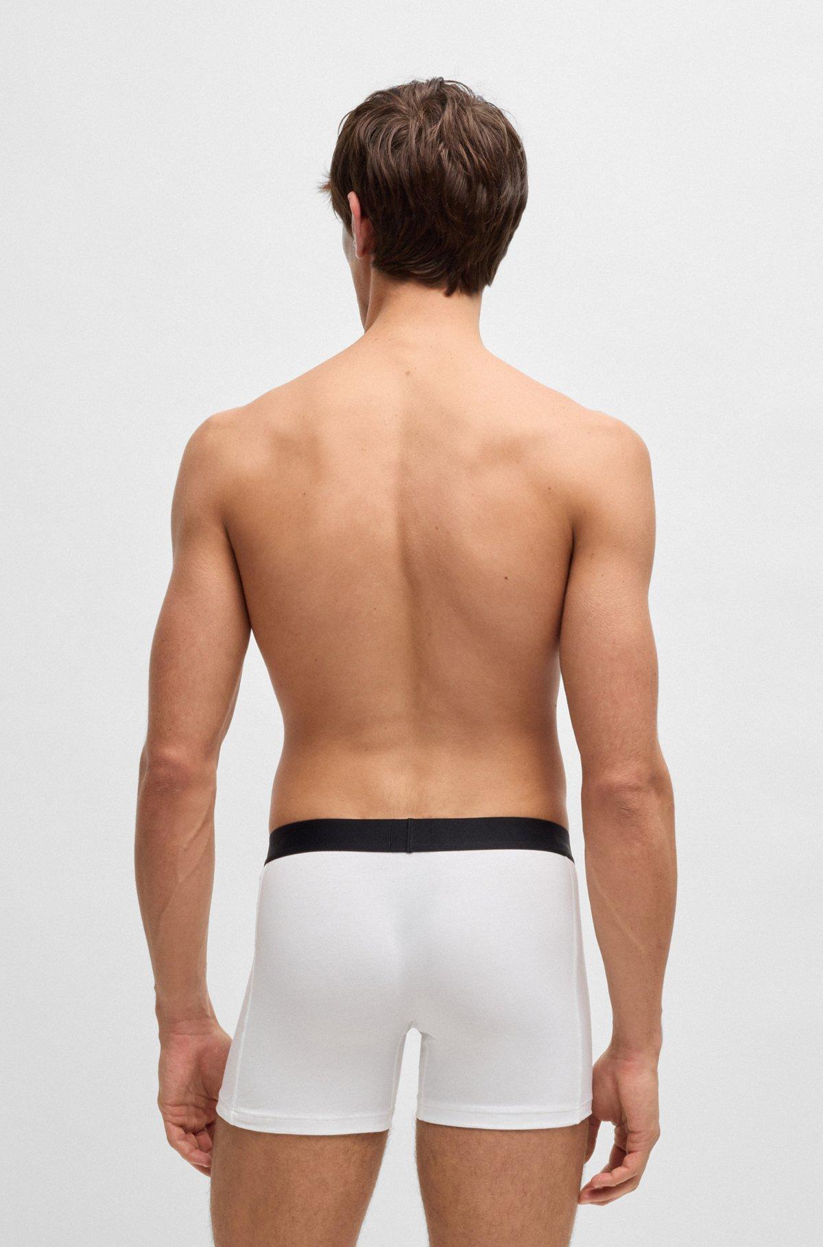 Two-pack of stretch-cotton boxer briefs with logo waistbands Product Image