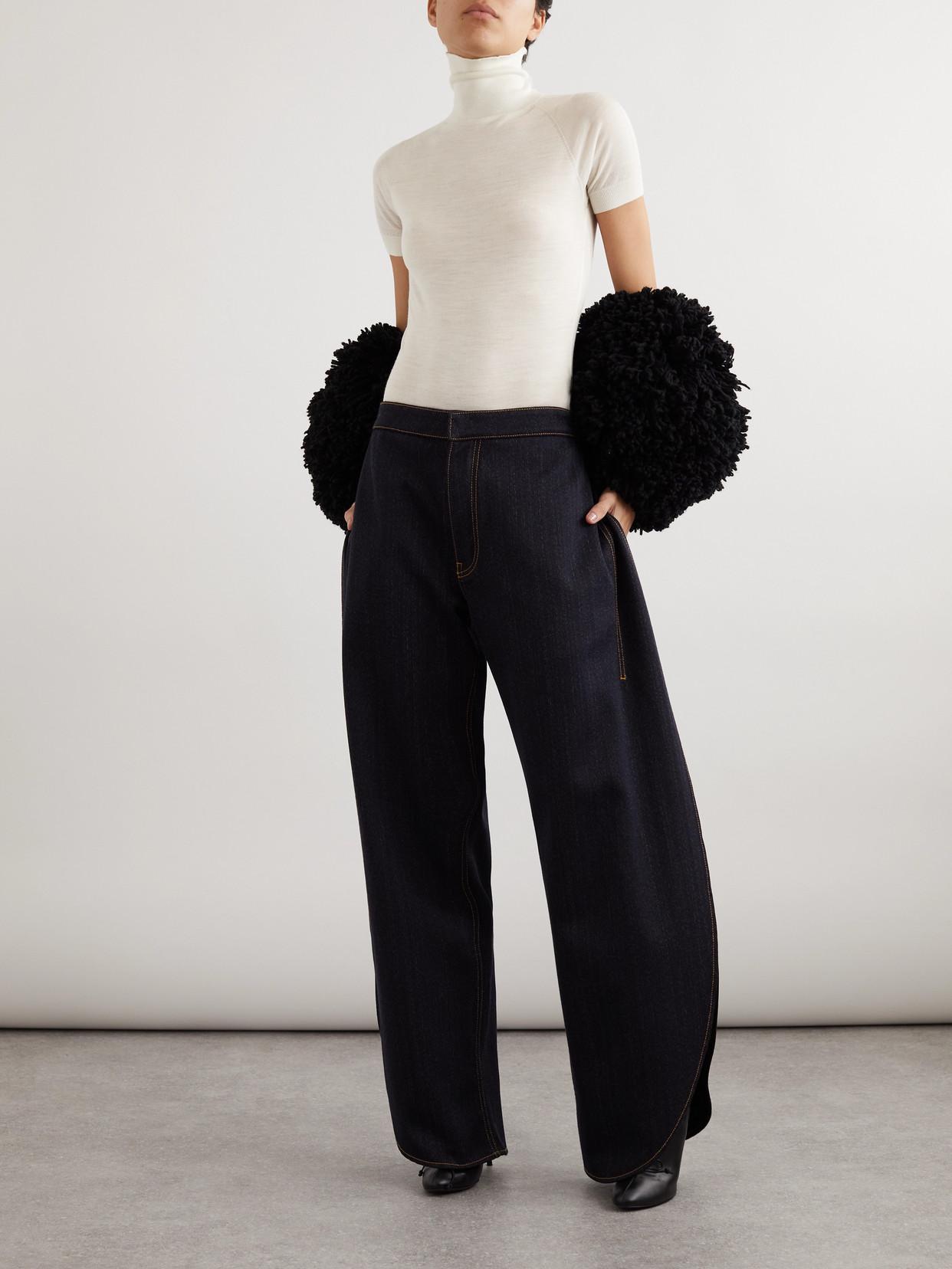 ALAÏA Wool-jersey Turtleneck Bodysuit In White Product Image