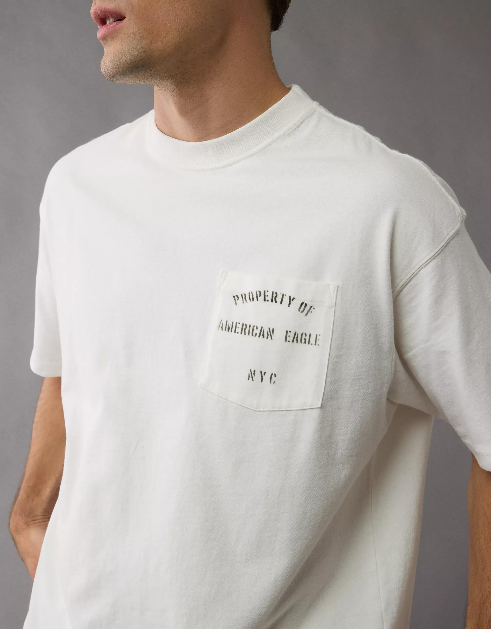 AE Boxy Logo Graphic Pocket T-Shirt Product Image