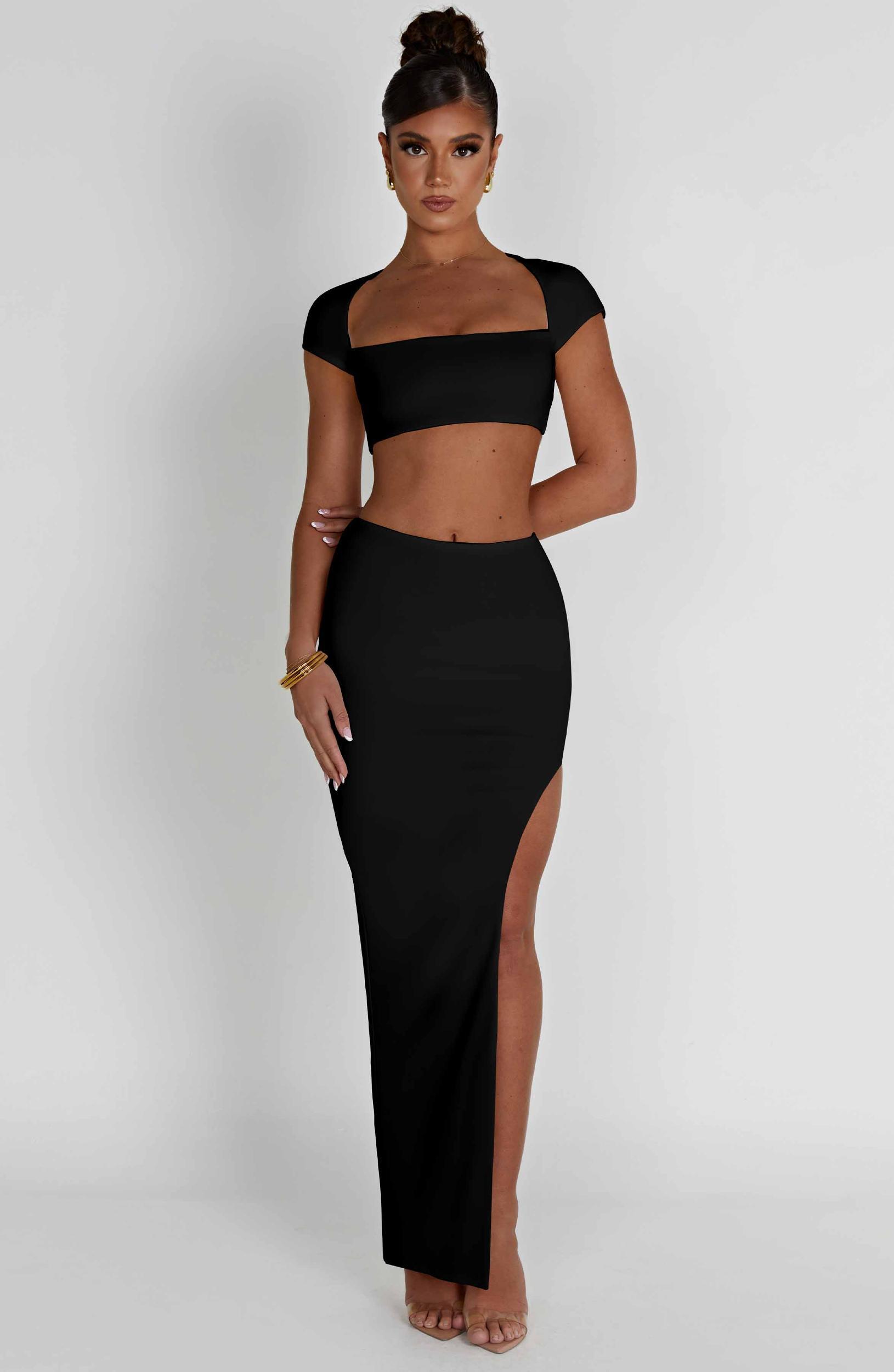Adorn Maxi Skirt - Black Product Image