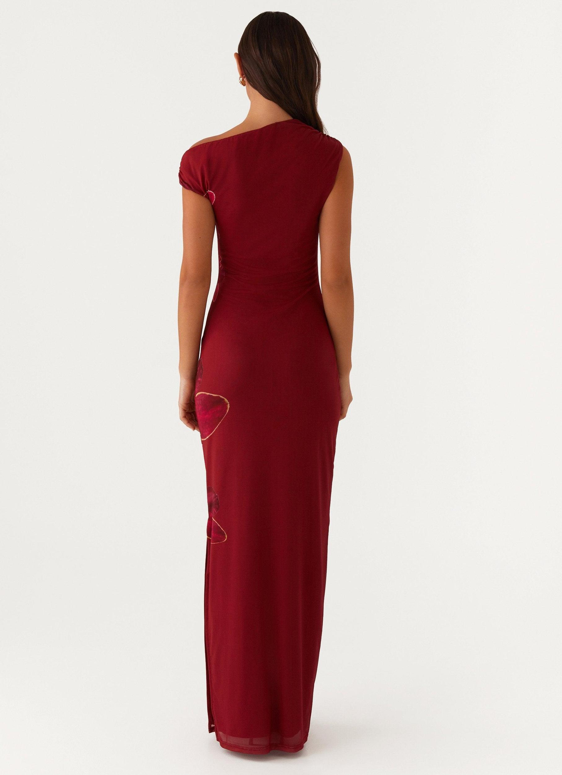 Showtime Maxi Dress - Maroon Product Image