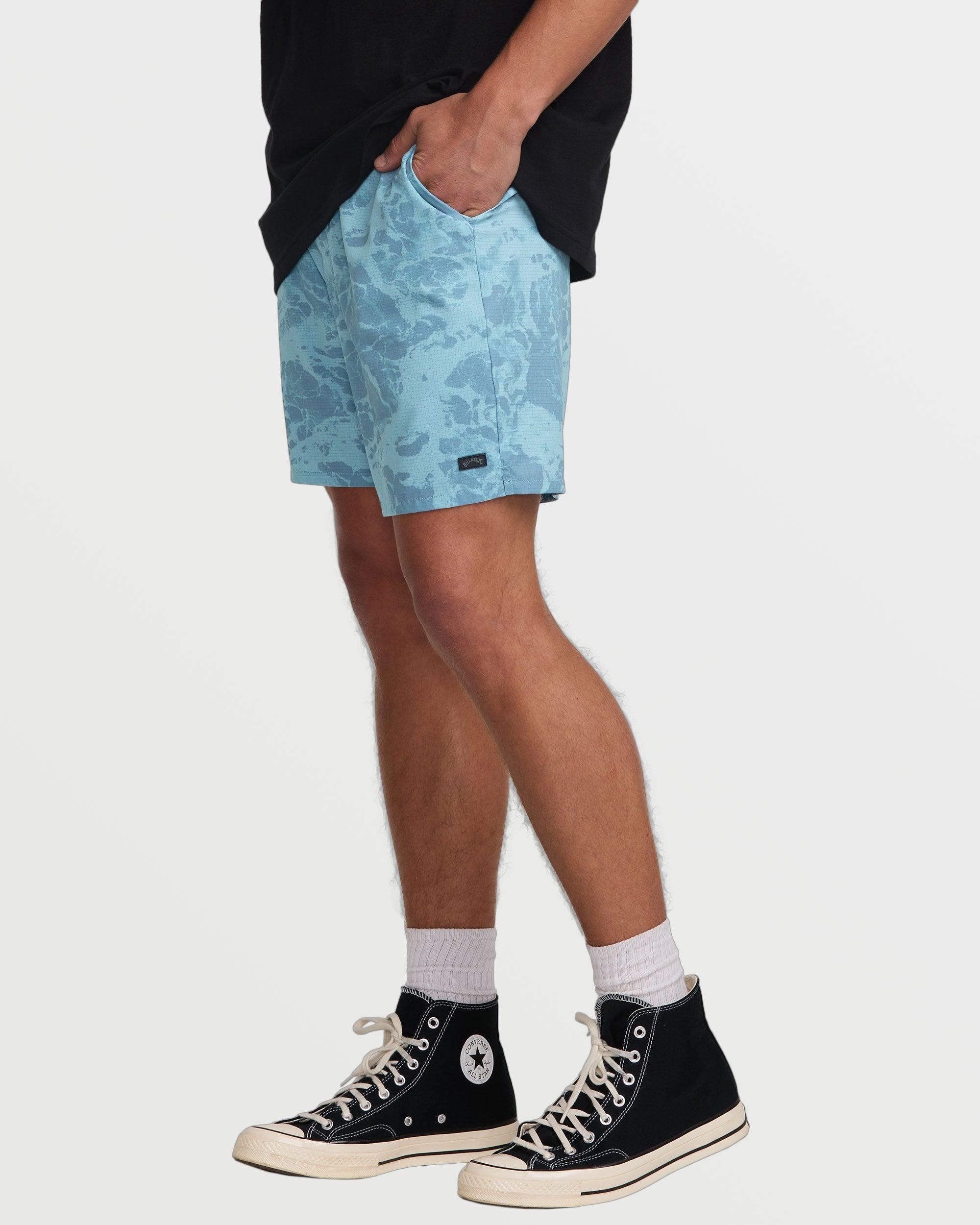 Surftrek Perforated Elastic 17" Hybrid Shorts - Glacier Blue Male Product Image