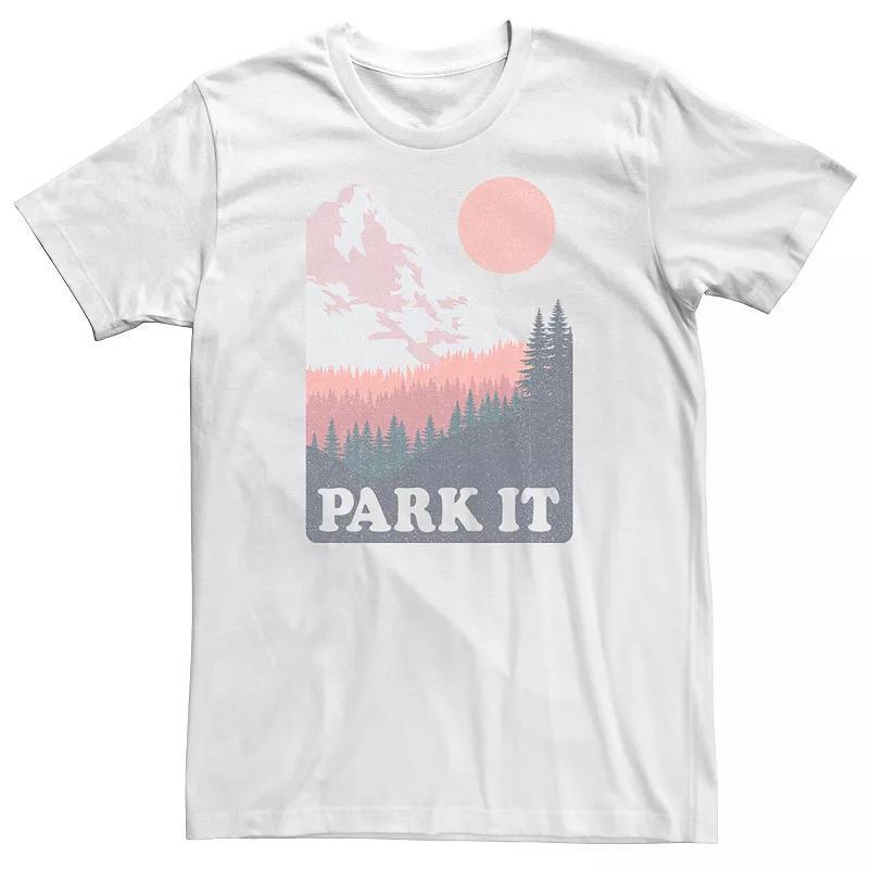 Big & Tall Park It Mountain and Forest Landscape Graphic Tee, Men's, Size: 3XL, White Product Image