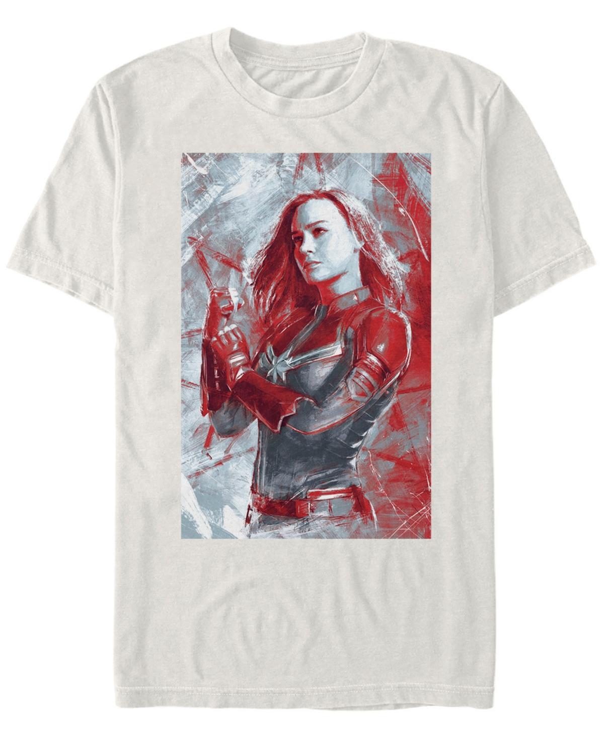 Men's Marvel Avengers: Endgame Captain Marvel Painting Tee, Size: 3XL, Natural Product Image