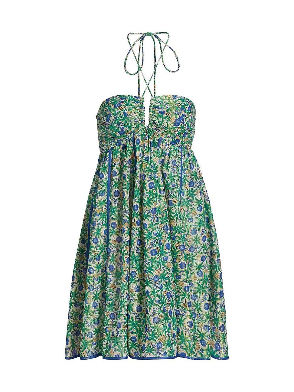 Womens Cycas Floral Halter Minidress Product Image