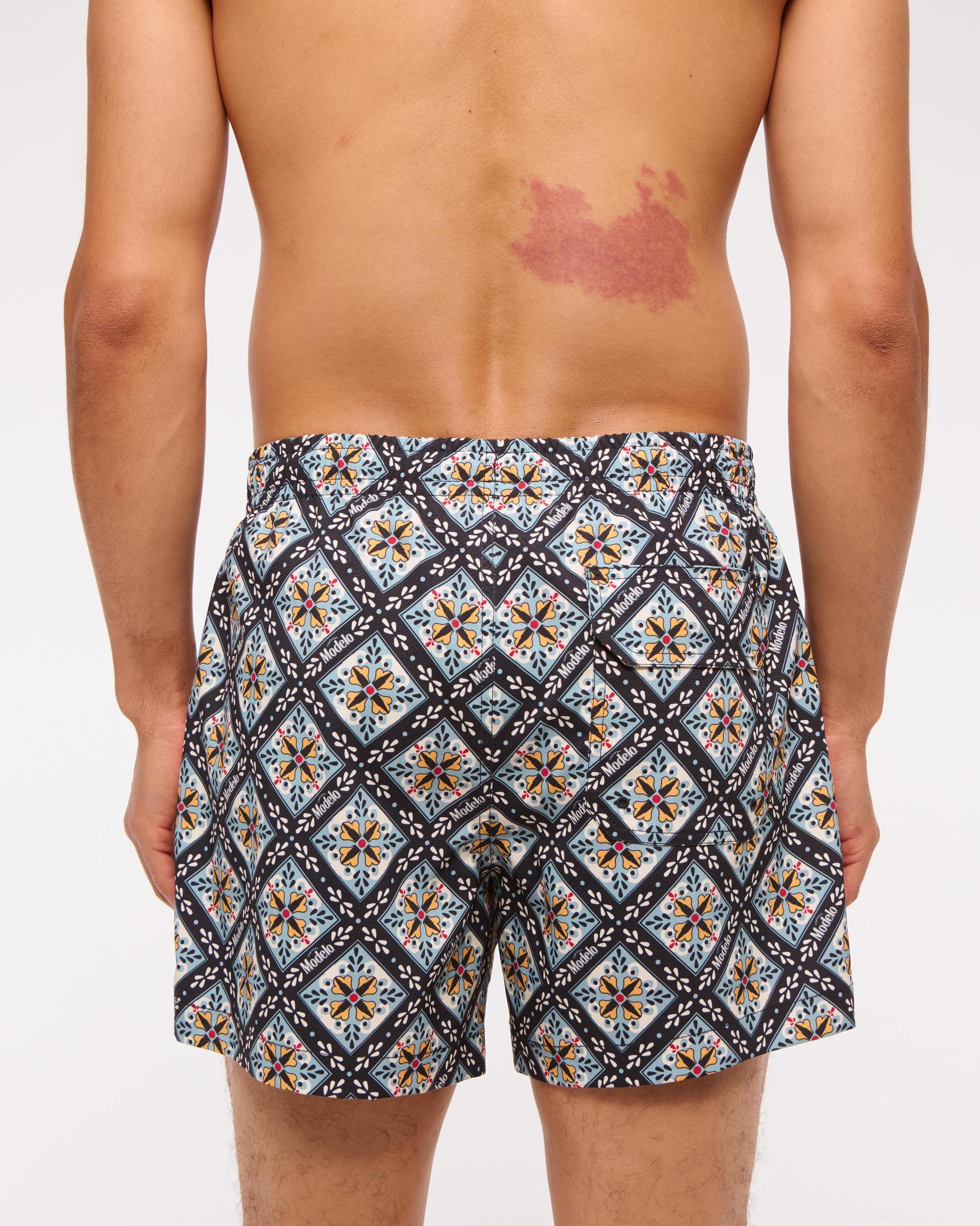 Pull-On Wide Seersucker Swim Trunk Product Image