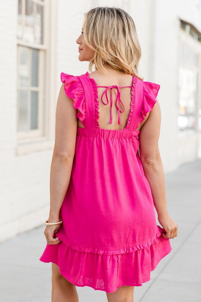 Found My Purpose Hot Pink Square Neck Dress SALE Product Image