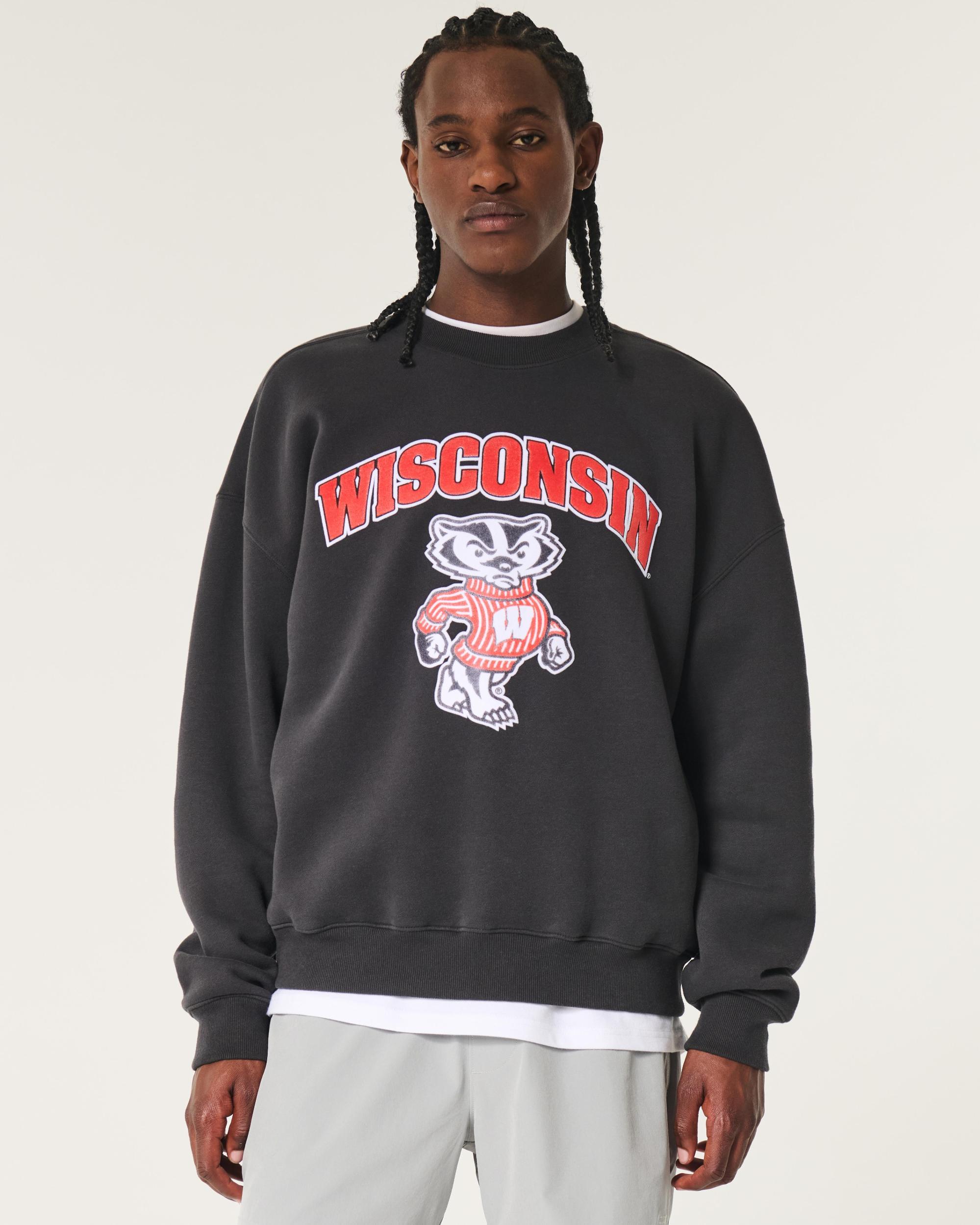 Boxy Indiana University Hoosiers Graphic Crew Sweatshirt Product Image