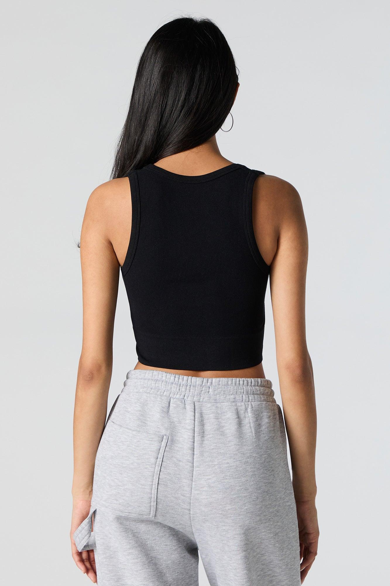 Seamless Ultra Scoop Neck Cropped Tank Female Product Image