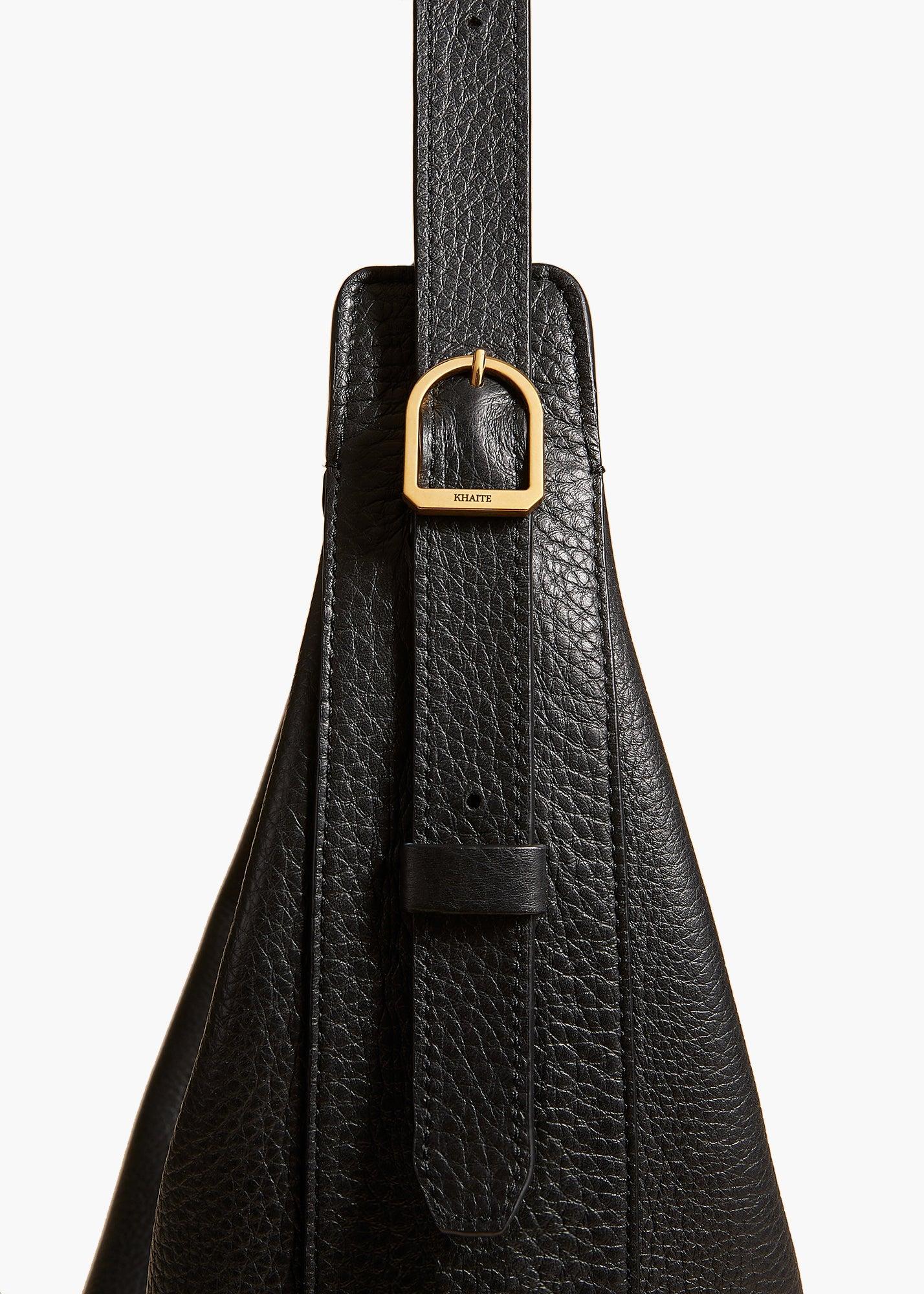 Augustina Hobo in Black Pebbled Leather Product Image