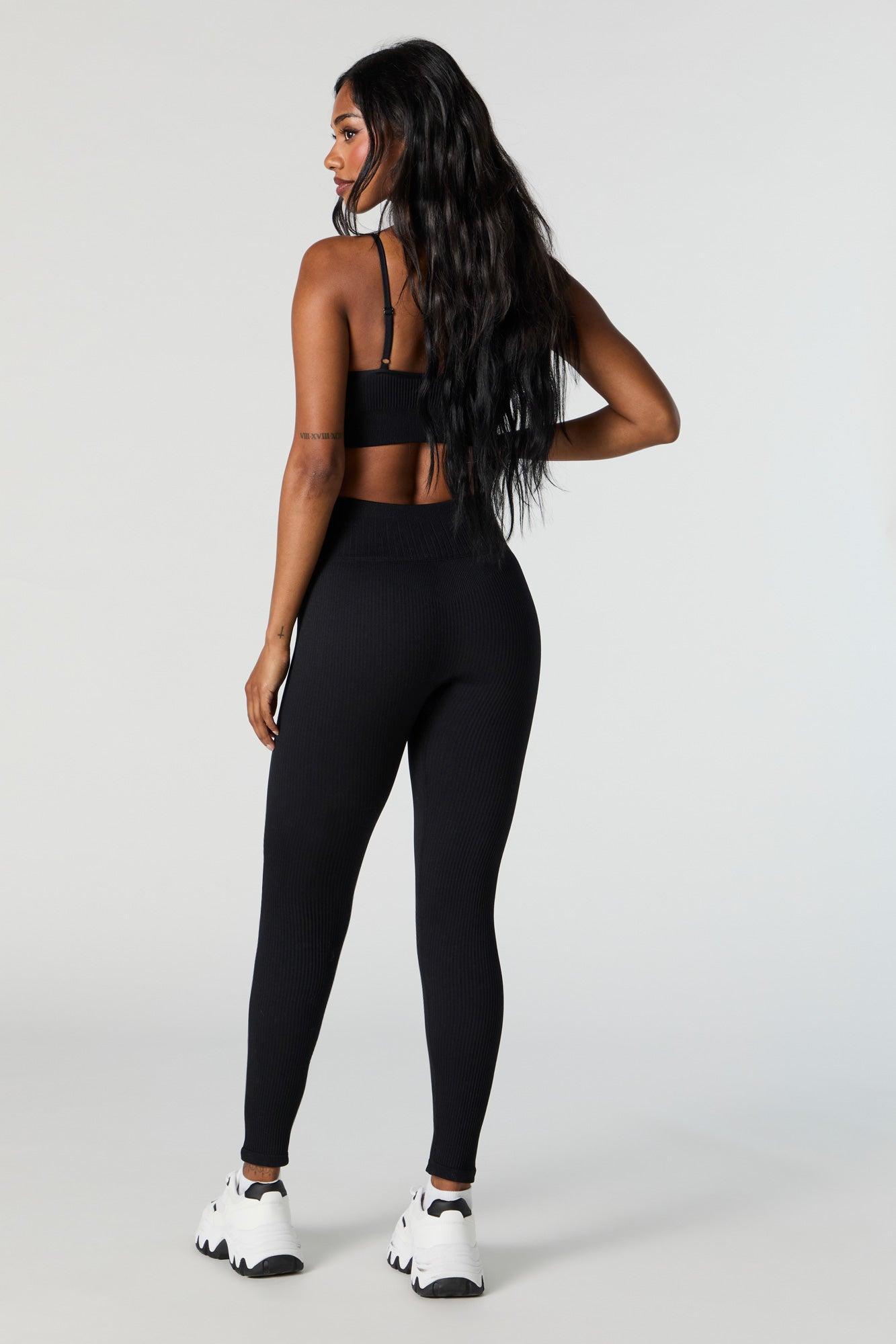 Active Seamless Ribbed Drawstring Legging Female Product Image