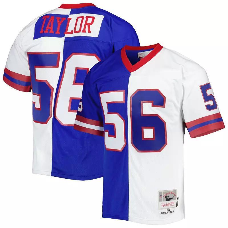 Men's Mitchell & Ness Lawrence Taylor Royal/White New York Giants 1986 Split Legacy Replica Jersey, Size: Medium, Blue Product Image