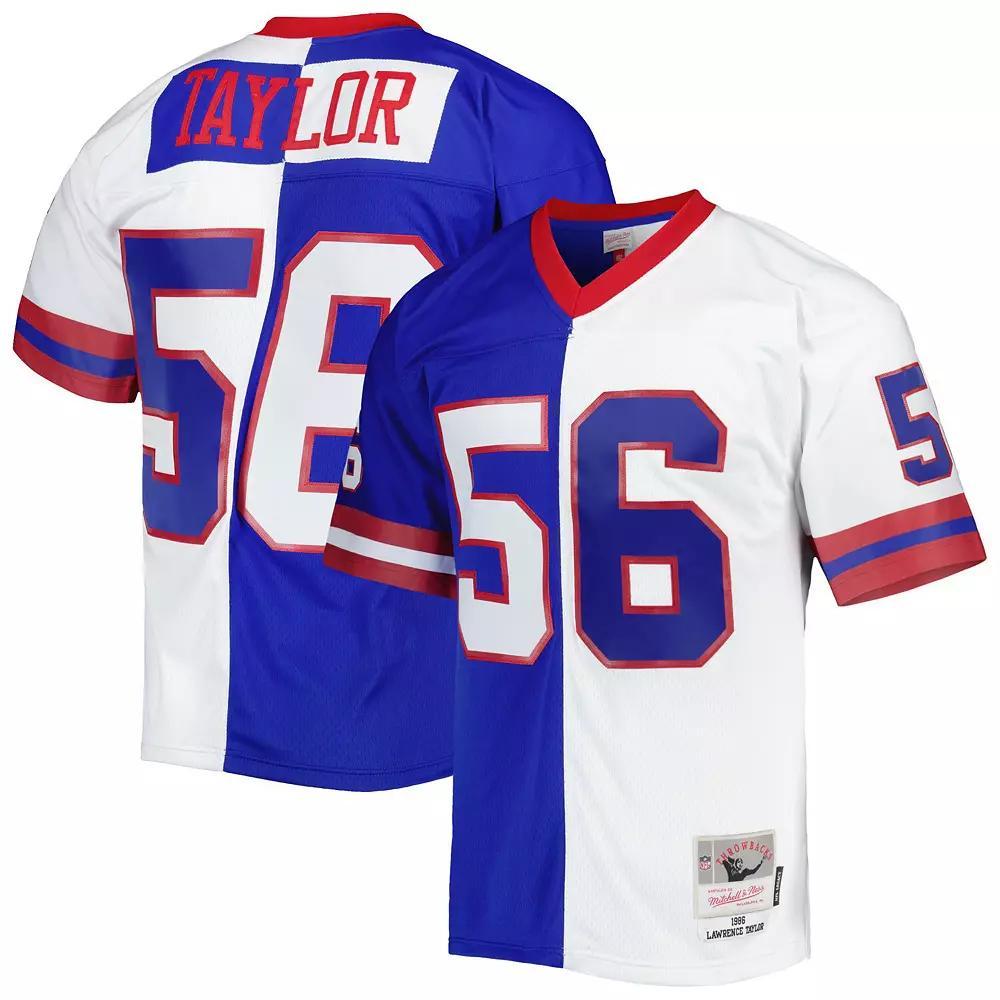 Men's Mitchell & Ness Lawrence Taylor Royal/White New York Giants 1986 Split Legacy Replica Jersey, Size: Medium, Blue Product Image