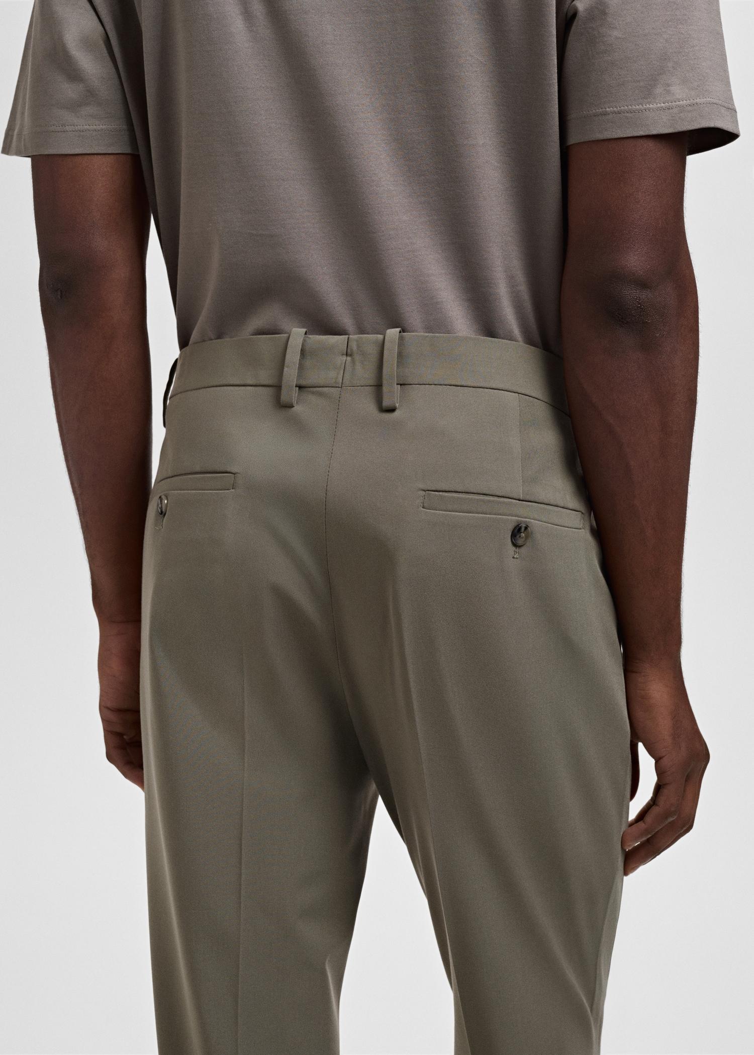 Stretch fabric super slim-fit suit trousers - Men | MANGO USA Product Image