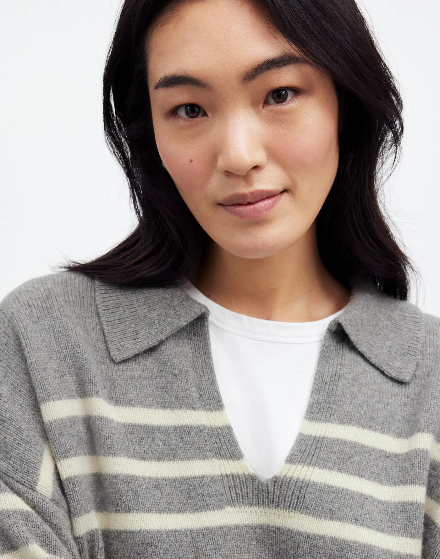 Cashmere-Wool Blend Polo Sweater Product Image
