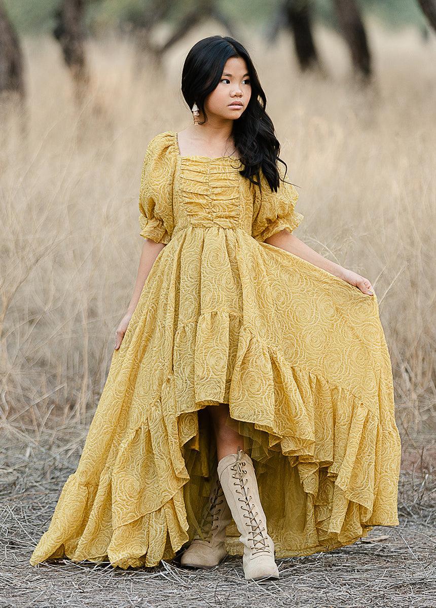Shwaney Impact Dress in Citron Girls Product Image