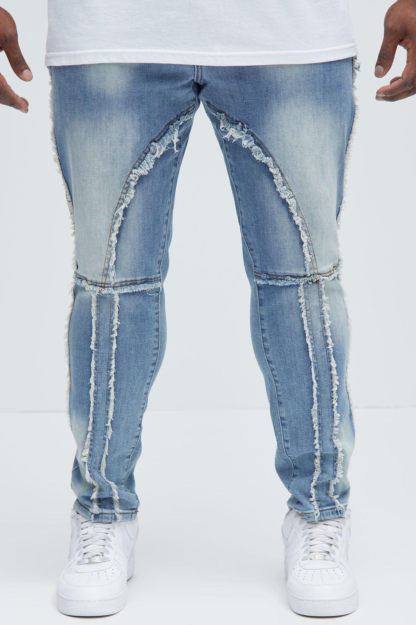 Hilton Frayed Skinny Jeans - Light Wash Product Image