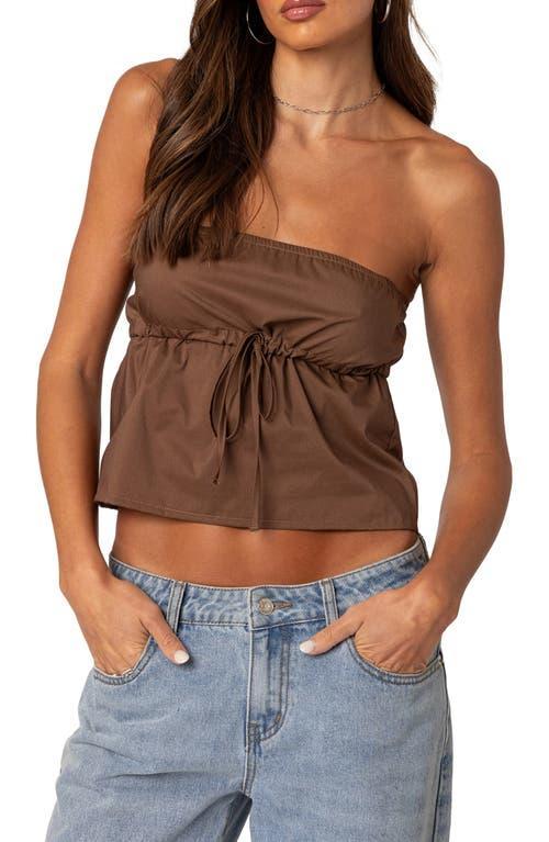 Womens Strapless Crop Top With Under Bust Strap Product Image