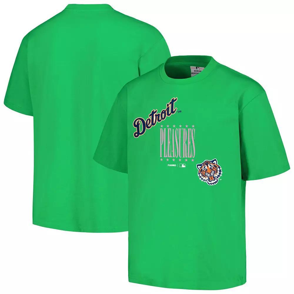 Men's PLEASURES  Green Detroit Tigers Repurpose T-Shirt, Size: 2XL Product Image