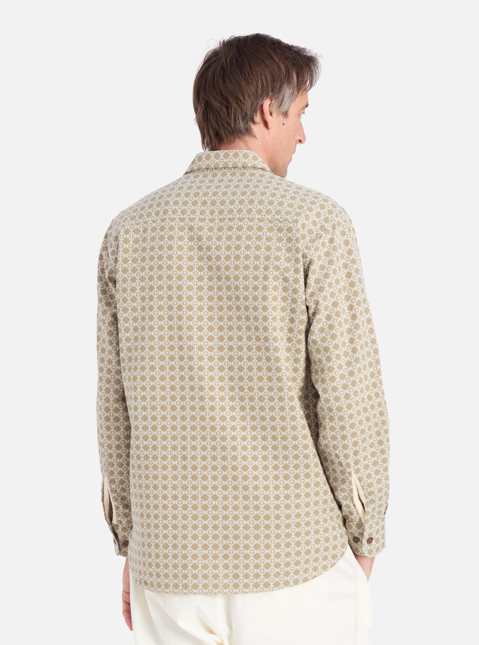 Sand/White Rhodes Cotton Work Shirt Product Image