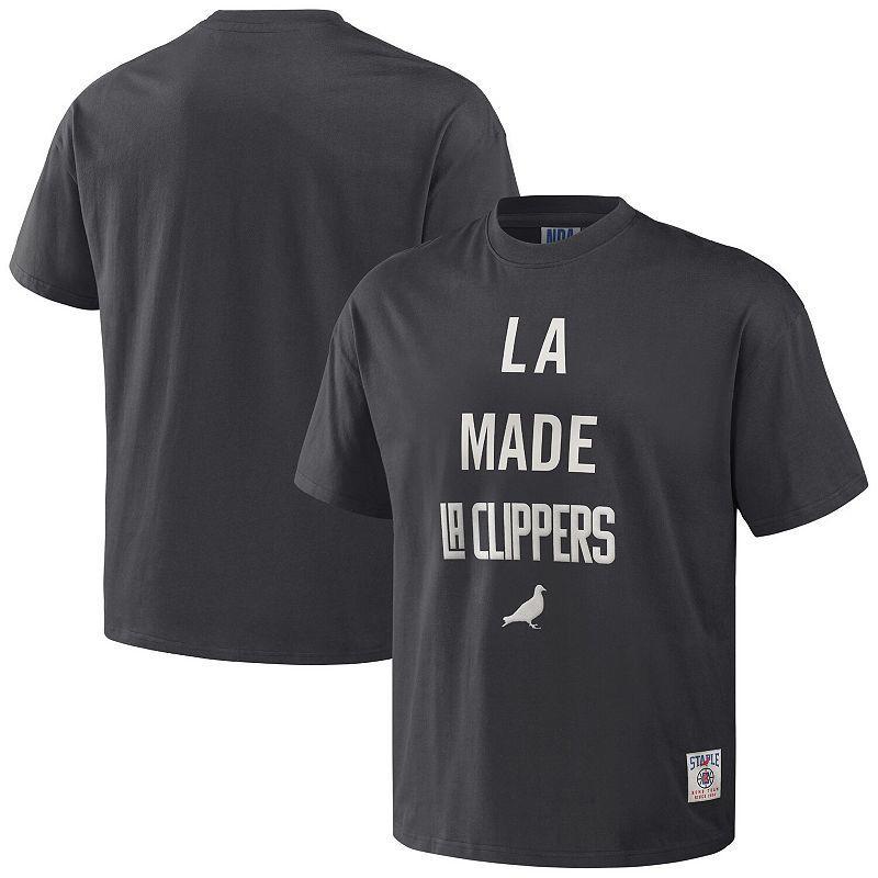 Mens NBA x Staple Anthracite LA Clippers Heavyweight Oversized T-Shirt Product Image