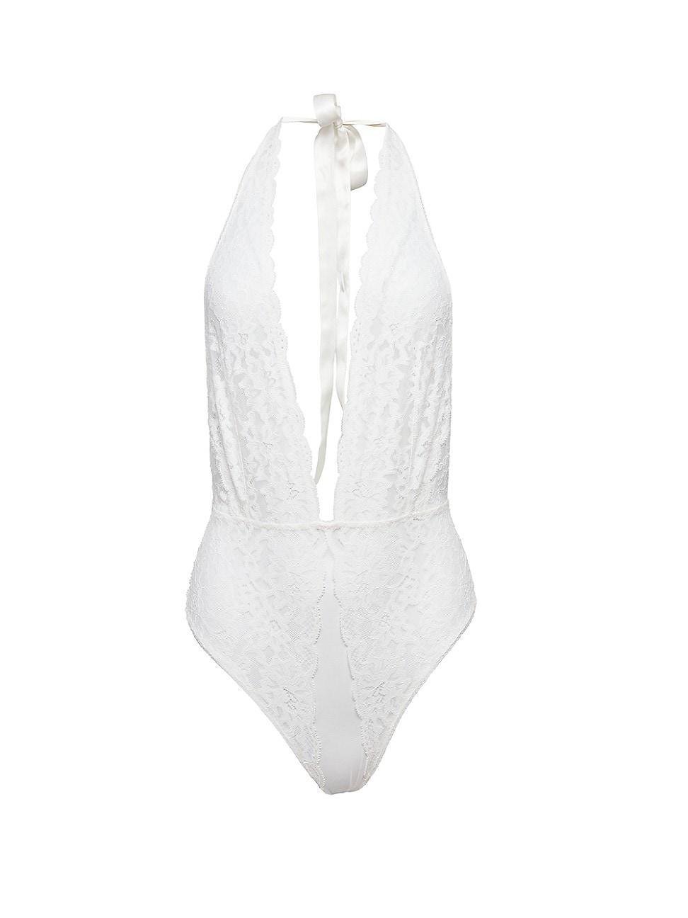 Womens Charlotte Lace Halter Teddy Product Image
