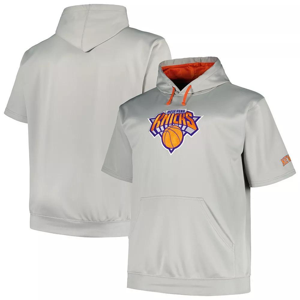 Men's Fanatics Branded Silver New York Knicks Big & Tall Logo Pullover Hoodie, Size: XLT Product Image