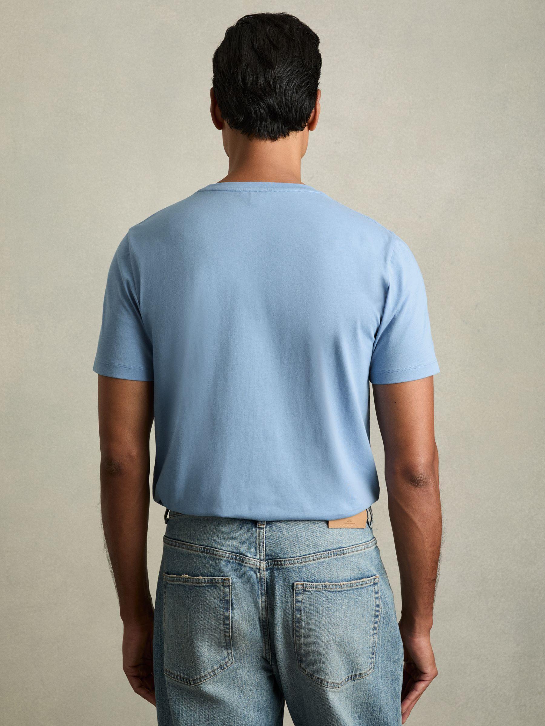 Crew Neck T-Shirt in Dusty Blue Product Image