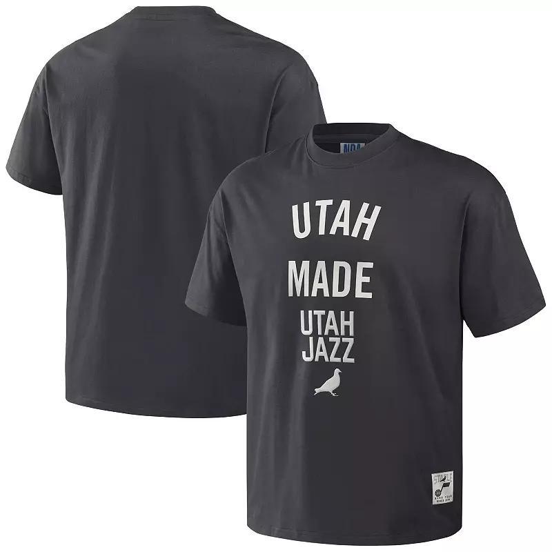 Men's NBA x Staple Anthracite Utah Jazz Heavyweight Oversized T-Shirt, Size: Large, Jaz Grey Product Image