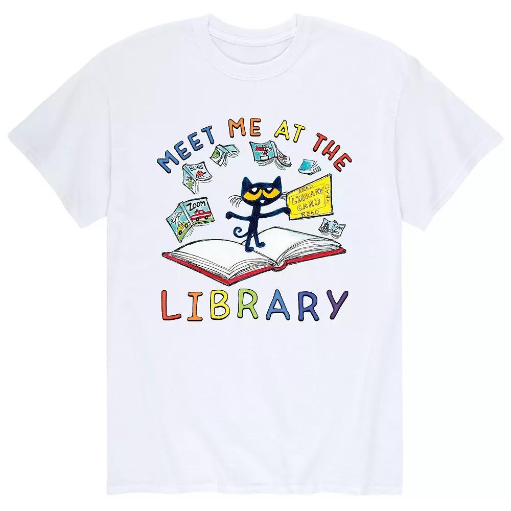 Mens Pete The Cat Meet At Library Tee Athletic Grey Product Image