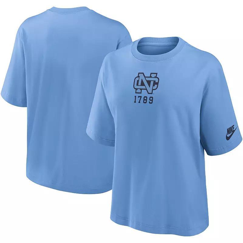 Women's Nike Carolina Blue North Carolina Tar Heels Boxy Legacy Established T-Shirt, Size: Medium Product Image