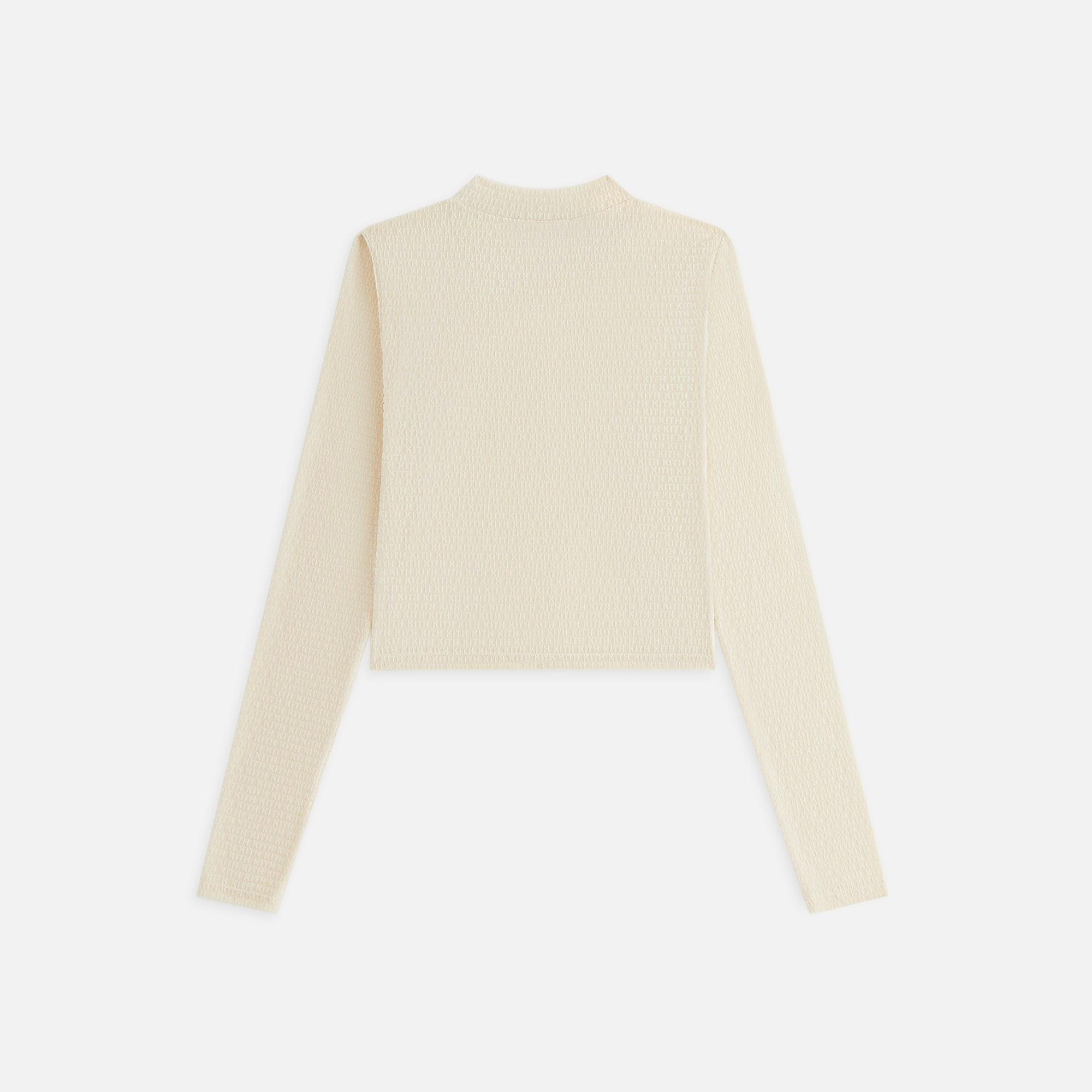 Kith Women Mulberry Monogram Mesh Long Sleeve Tee - Muslin Female Product Image