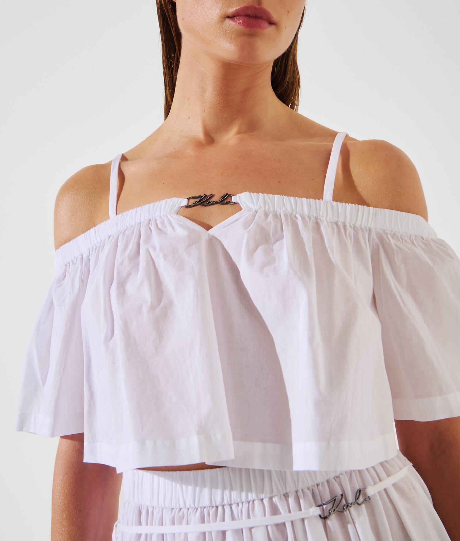 OFF-SHOULDER CROPPED BEACH TOP Product Image