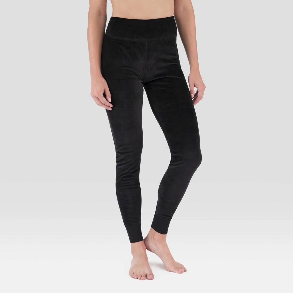 Wander by Hottotties Women's Velour Thermal Leggings - Black Product Image