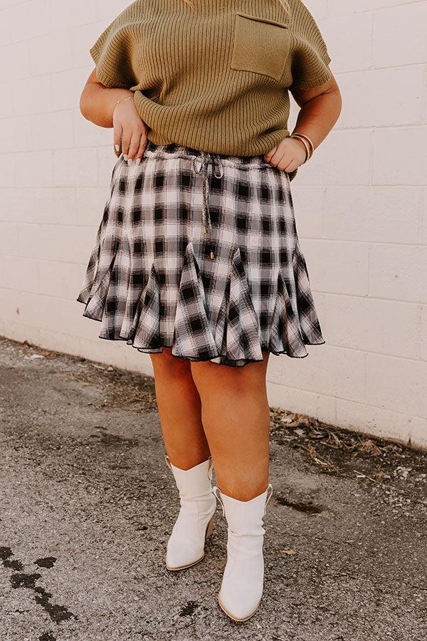 Small Town Holiday Skirt In Black Curves Product Image