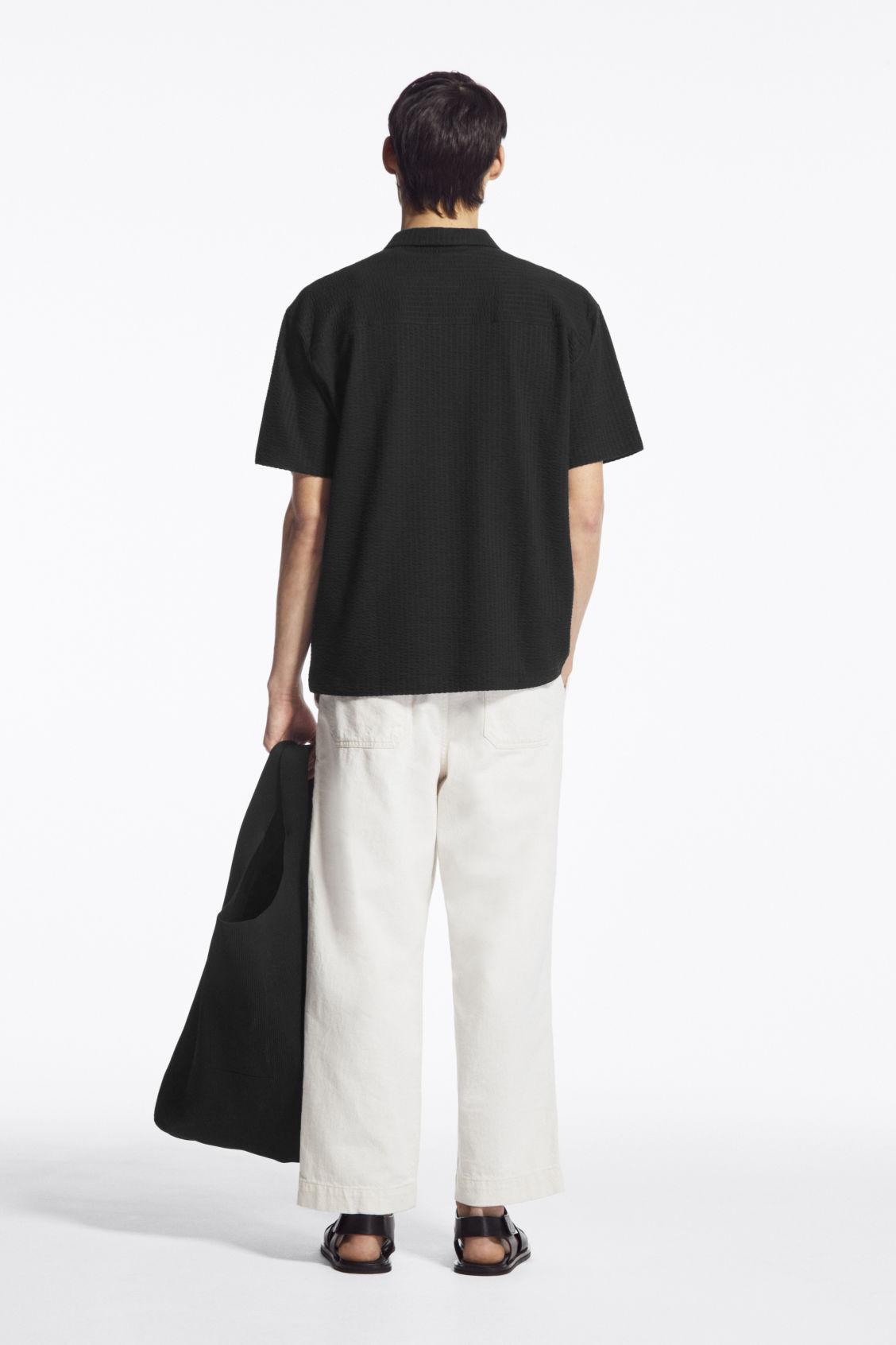 RELAXED SEERSUCKER COTTON POLO SHIRT Product Image