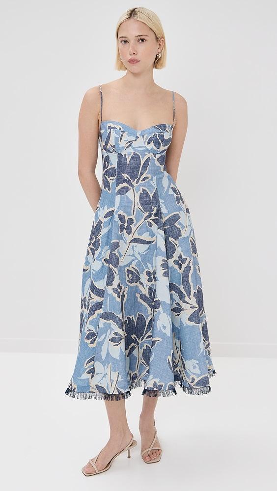 SIMKHAI Analise Bustier Midi Dress | Shopbop Product Image
