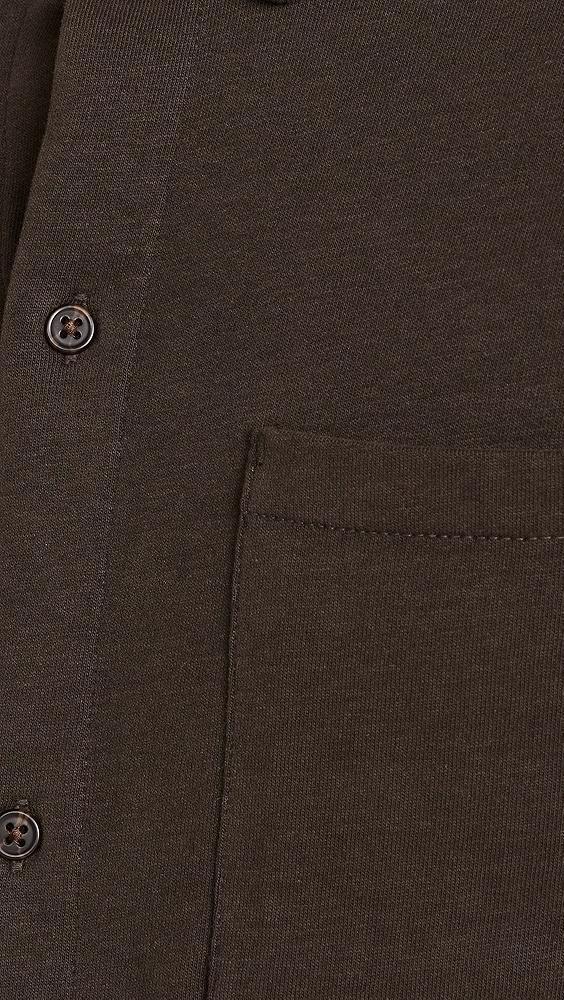 Vince Sueded Jersey Button Down Shirt | Shopbop Product Image