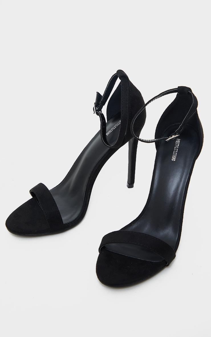 Clover Black Strap Heeled Sandals Product Image