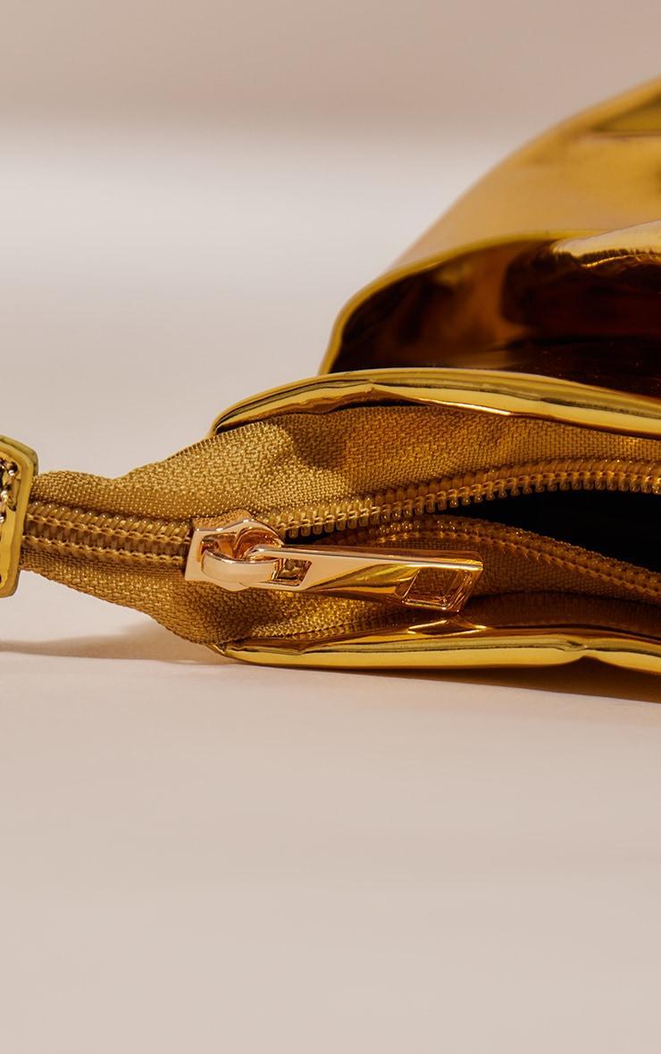 Gold Metallic Oversized Bow Clutch Bag Product Image