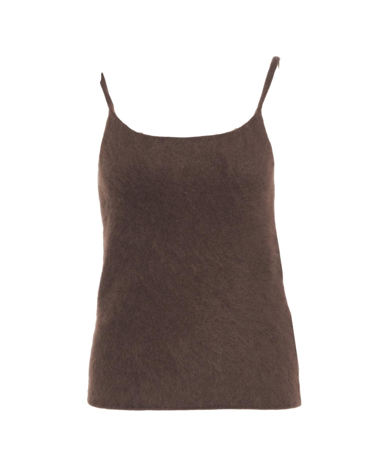 Brushed cashmere singlet Product Image