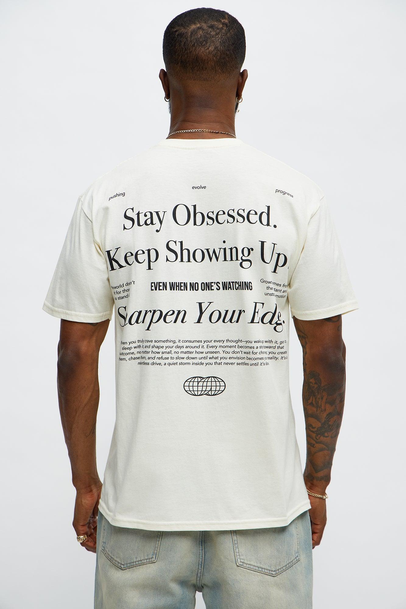 Stay Obsessed Short Sleeve Tee - Natural Product Image