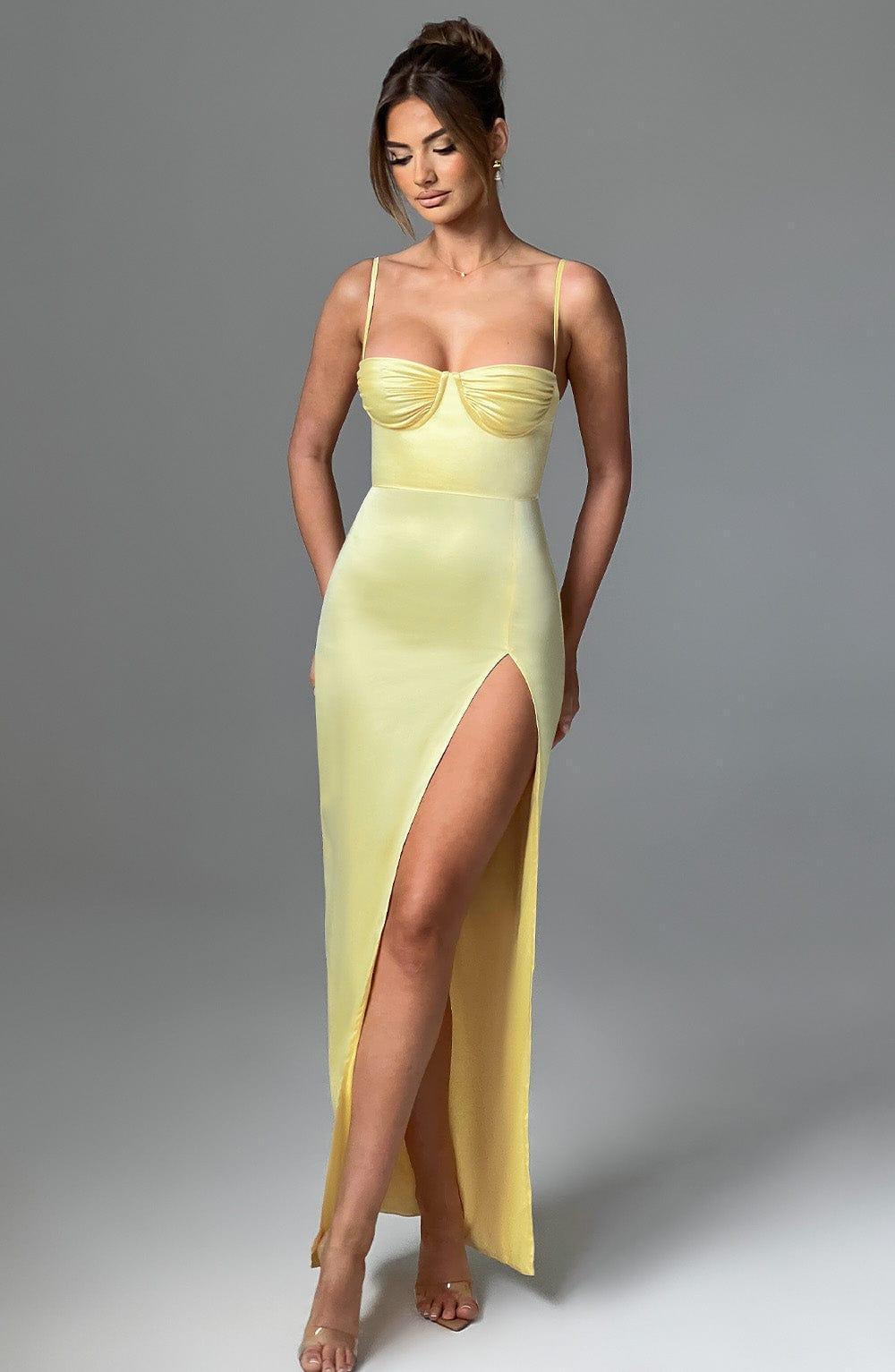 Alora Maxi Dress - Lemon Product Image