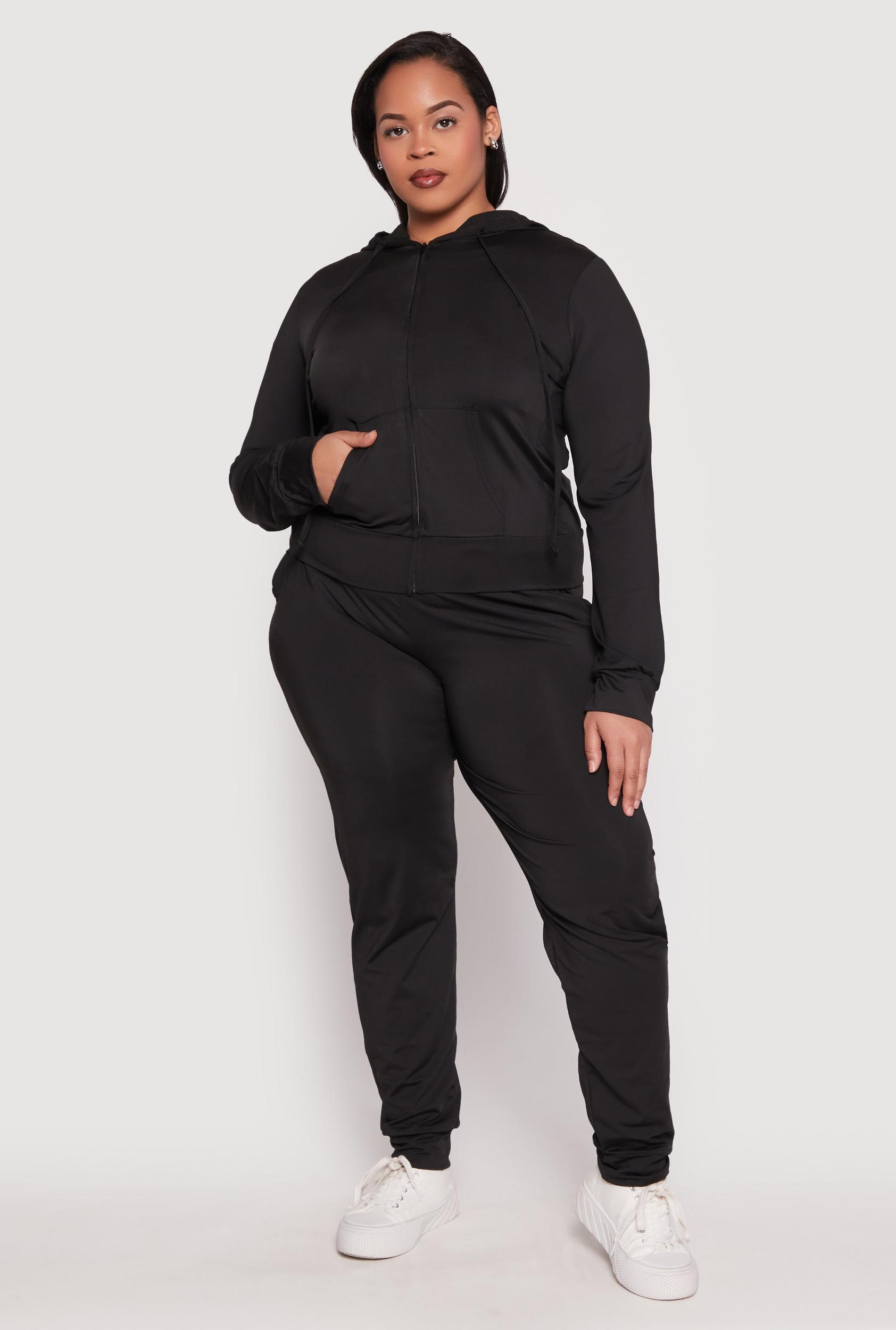 Womens Plus Size Daisy Drawstring Waist Joggers Product Image