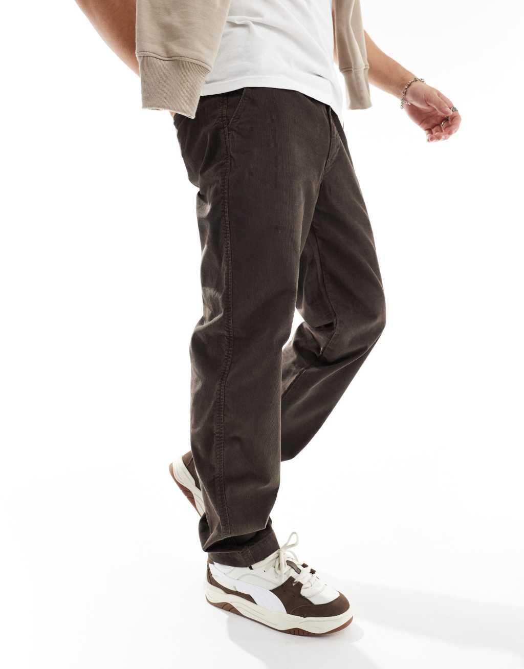 Levi's XX easy drawstring loose corduroy chinos in brown Product Image