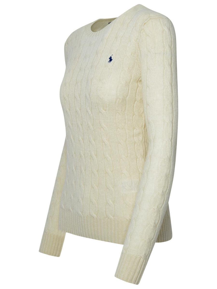 POLO RALPH LAUREN Cream Cachemire Blend Julianna Sweater In Beige Product Image