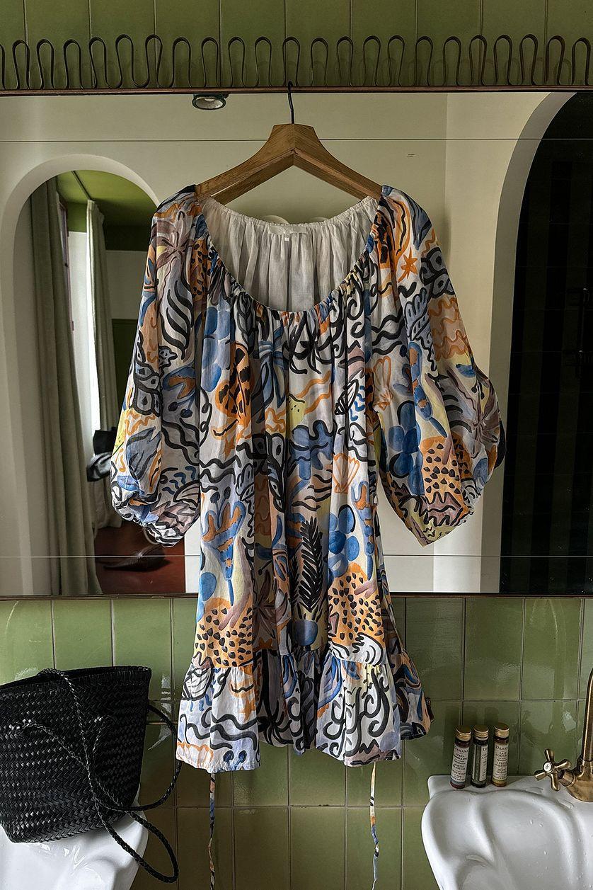 Tie Waist Mini Dress Product Image