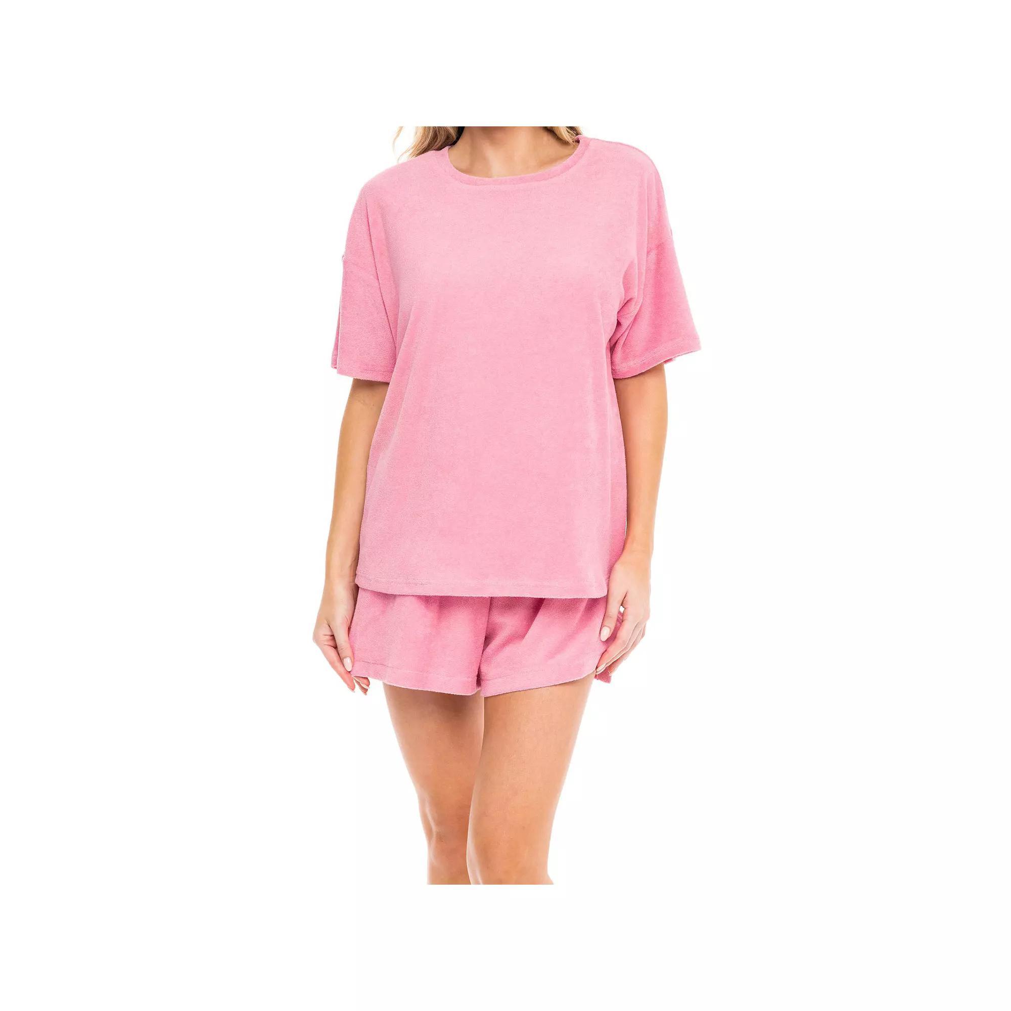 Women's Jordan Taylor Terrycloth Swim Cover-Up Shirt, Size: Large, Pink Product Image