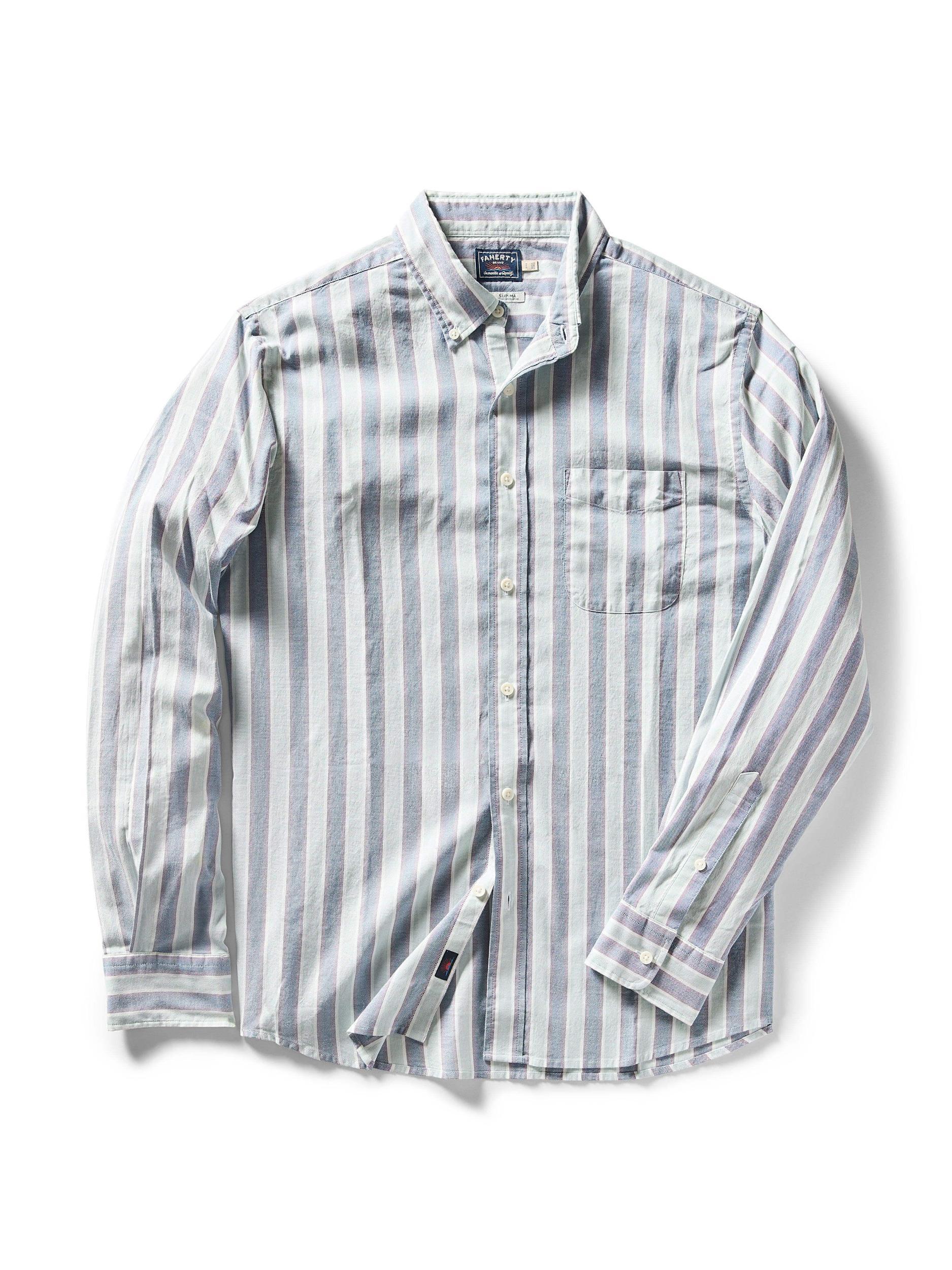 Supima Oxford Shirt - Coastal Skies Stripe Male Product Image