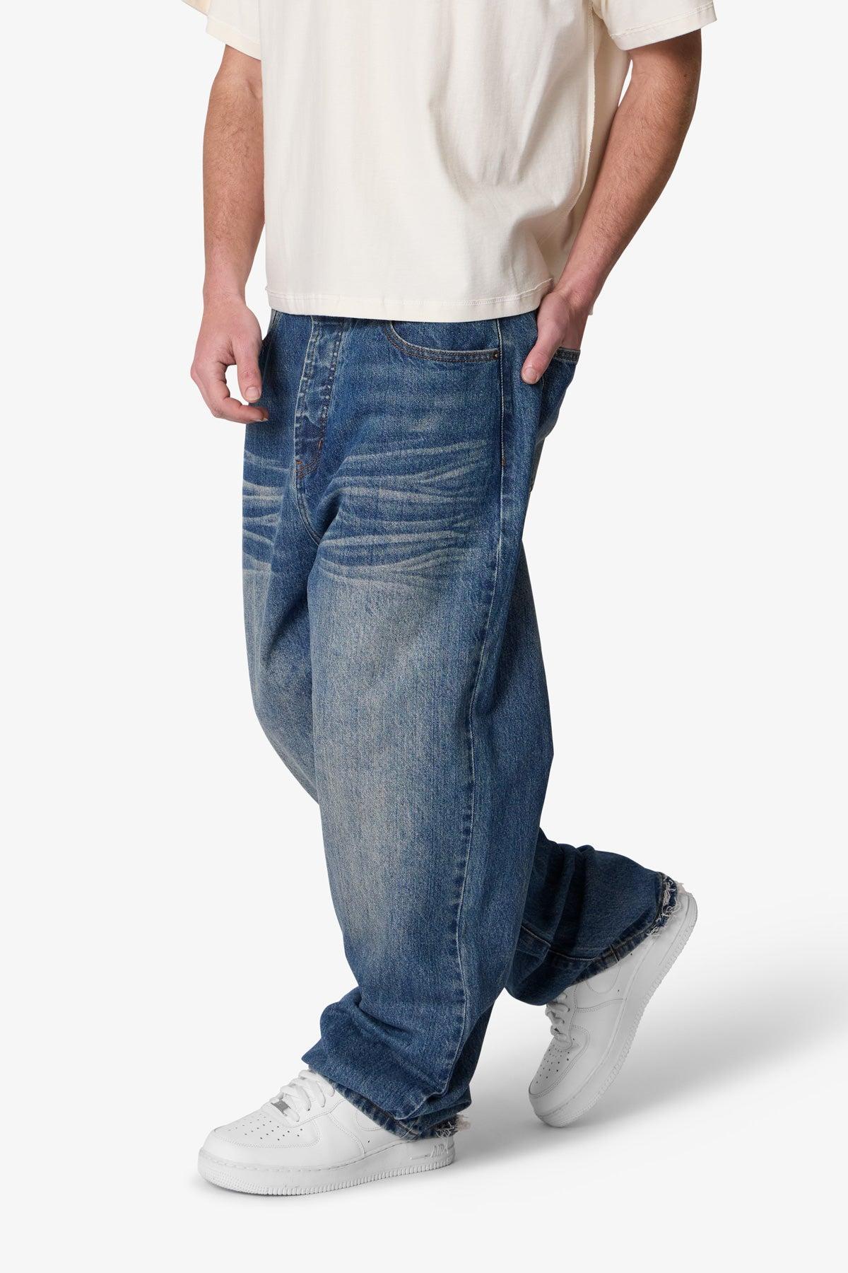 Ultra Baggy & Wrinkled Denim - Blue Product Image